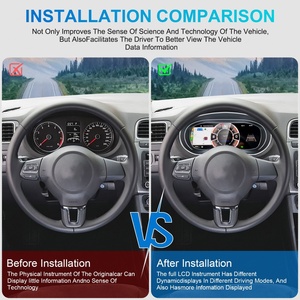 NaviHua Oil Gauge Dashboard Panel Instrument <b>Speedometer</b> <b>Car</b> Auto Meter Virtual Cockpit <b>for</b> Volkswagen VW Polo 2009 2016 - Product Image 5