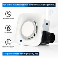 Hon & Guan nouveau design mode salle de bain haut Led éclairage échappement salle de bain ventilateur ventilateur extracteur d'air ventilateur