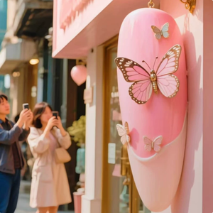 Scultura 3D di grandi dimensioni per unghie, decorazione per salone di bellezza, ornamenti personalizzati per vetrine di negozi, arte murale 3D per prodotti per unghie - Product Image 3