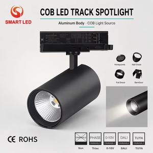 3W-40W ฟิกซ์ด์บีน 15 ° /24 ° /36 ° /60 °   ไฟติดราง LED COB อะลูมิเนียม ปรับความสว่างได้ Dali 0-10V ไฟสปอตไลท์สำหรับร้านค้าสมัยใหม่ - Product Image 4