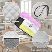 Housse de machine à coudre matelassée personnalisée sur le thème arc-en-ciel gay avec motif scintillant, protège-poussière en polyester pour le rangement de machines à coudre domestiques