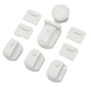 Serratura Multifunzionale Magica Prodigy per Bambini, Chiusura di Sicurezza <span class=keywords><strong>Invisibile</strong></span> in Plastica per Armadietti, Cassetti e Porte, Effetto Magnetico, Ecologica, Bianca - Product Image 6