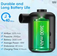 Pompe à air électrique 2026 gonflable 3600 mAh rechargeable portable 4 buses Dégonfleur Matelas pneumatique Lit de camping Jouet de piscine Sac sous vide