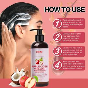Ensemble Shampooing et Après-Shampooing au Vinaigre de Cidre de Pomme OEM/ODM 500g, Soin Capillaire Anti-Frisottis et Fortifiant pour Cheveux Lisses et Contrôle du Sébum - Product Image 2