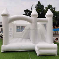 Château de mariage gonflable blanc commercial de videur de cavalier d'enfants gonflables de maison de rebond