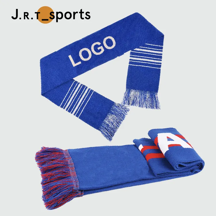 Promosyon özel tasarım Logo avrupa kupası ekibi futbol kulübü spor baskı Fan destekçisi futbol avrupa eşarp