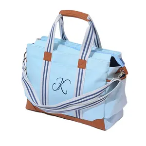 Bolsa personalizada de lona grande, bolsa bordada de lona para lazer, moda feminina, bolsa de mão, multifuncional
