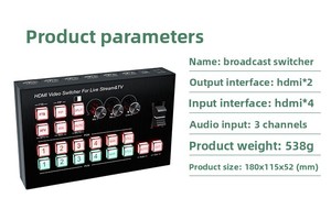 Controller per Streaming <span class=keywords><strong>Video</strong></span> dal Vivo, Switcher di Trasmissione HDMI, Convertitore e Splitter <span class=keywords><strong>Video</strong></span> con Connessione Type-C - Product Image 4