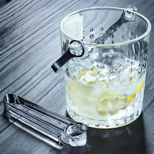 Contenedor de Hielo Transparente Clásico de Moda, Accesorio de <span class=keywords><strong>Bar</strong></span> de Vidrio al por Mayor, Cubitera Redonda de Vidrio para Whisky y Cócteles - Product Image 4