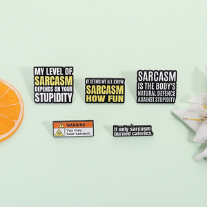 Si sarcasme brûlé Calories émail broche drôle citation broche sac à dos Badge bijoux cadeau pour <span class=keywords><strong>amis</strong></span> collègues - Product Image 2