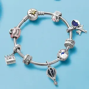 2024 di lusso di alta qualità 925 in argento Sterling Charm regno per bracciale da donna ciondolo adatto per Pandoraer bracciali