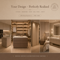 Système de dressing modulaire haut de gamme, armoire ouverte sur mesure avec éclairage LED, design moderne de luxe à coins arrondis, porte Shaker pour chambre à coucher