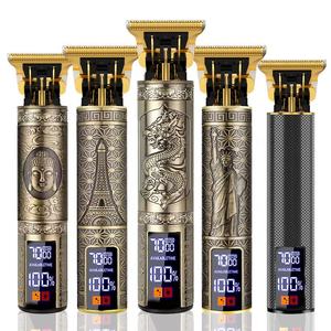 Tondeuse à Cheveux Rechargeable Sans Fil en Métal pour Hommes, Lame en T, Machine de Coupe, Fabricant sur Mesure en Gros - Product Image 1