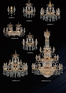 맞춤형 웨딩 테이블 아름다운 샹들리에 유리/크리스탈 샹들리에 펜던트 조명 식탁용 클래식 샹들리에 조명 - Product Image 5