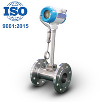 Low Pressure Loss Durable Digital Vortex Flowmeter Steam Gas Liquid Intelligent Flow Measurement High Accuracy Stainless Steel