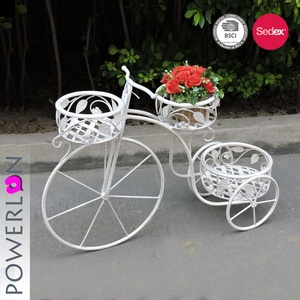 Soporte de Metal para plantas de jardín y bicicleta, 2 macetas, cesta de flores - Product Image 5