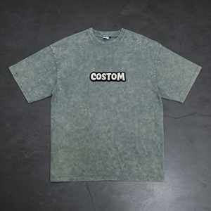 Camiseta de Hombre con Diseño Personalizado de Lavado Ácido, Logotipo Serigrafiado, 100% Algodón, Corte Cuadrado, Fabricante de Camisetas para Hombre - Product Image 1