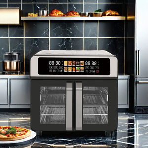 Lò nướng đối lưu điện đa năng 23L kiểu Pháp bằng thép không gỉ Quảng Đông 2024, tích hợp chức năng chiên không dầu, lò nướng xoay - Product Image 1