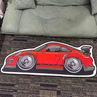 Tapis de chambre à coucher en forme de voiture, lavable, fabriqué à la machine, découpé, salle de jeux, tapis personnalisé avec logo pour enfants