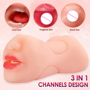 AITT Custom Masturbateur masculin à trois canaux, avec simulation de <span class=keywords><strong>dents</strong></span> et moule d'instrument célèbre, type Aircraft Cup, <span class=keywords><strong>Vagin</strong></span> réaliste 100% - Product Image 2