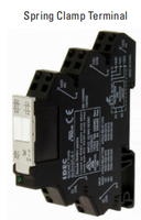 Relais à interface solide RV8H/RV8S, format compact, 6/14 mm CID2 SPST, montage sur rail DIN, type à vis/à ressort, entrée 48 VDC, sortie 6 VDC, 6 A-16 A, RoHS