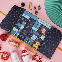 Kotak hadiah natal pembukaan ganda 2025 dalam stok kotak kalender kedatangan kosong 24 hari untuk parfum cokelat