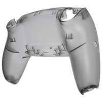 EXtremeRate Coque Arrière de Remplacement Transparente Noire pour Manette PS5 Playstation5