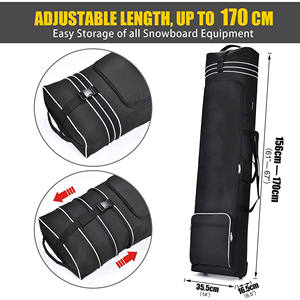 Borsa da Snowboard in poliestere personalizzata <span class=keywords><strong>con</strong></span> ruota Sport Totebag accessori per Skateboard casco portaoggetti borsa da viaggio - Product Image 5