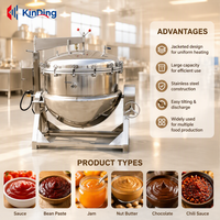 KINDING Mélangeur de cuisson automatique à haute pression en acier inoxydable 304/316L, chauffage électrique à vapeur et à gaz, traitement des aliments enrobé