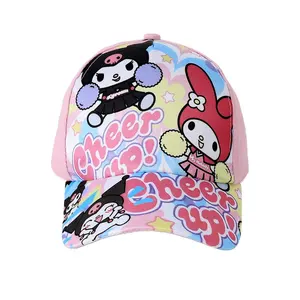 Cute Cartoon Pachacco Kuromi Baseball Hat For Children And Boys Anime Duck Tongue Hat Cute Sun Visor Hats Wholesale