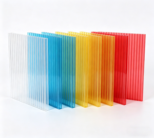 Feuille de plastique multicouche <span class=keywords><strong>alvéolaire</strong></span> résistante aux UV et anticorrosion en <span class=keywords><strong>polycarbonate</strong></span> (PC) pour protection solaire - Product Image 3