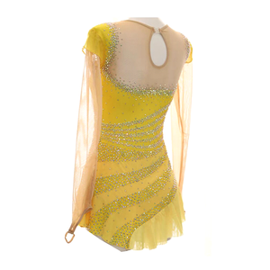 Robe de <span class=keywords><strong>justaucorps</strong></span> pour filles, patinage artistique, gymnastique, roller, <span class=keywords><strong>danse</strong></span>, ballet, costume de <span class=keywords><strong>danse</strong></span> pour compétition de patinage artistique, strass - Product Image 4