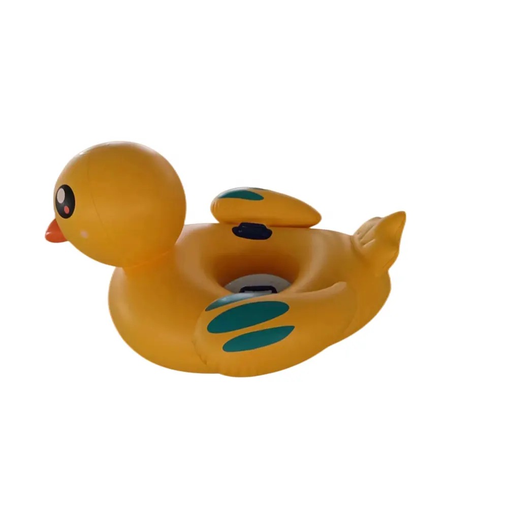 Bonito tubo inflable de pato amarillo para piscina, anillos de piscina juguetes flotadores inflables de agua