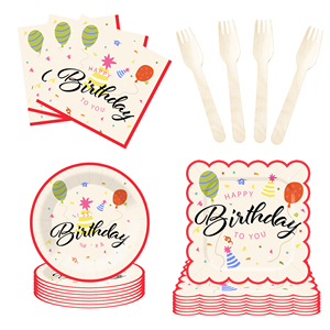 ชุดอุปกรณ์จัดงานเลี้ยง DAMAI ประกอบด้วยจานกระดาษ ผ้าเช็ดปาก แก้วน้ำ สำหรับงานเลี้ยงฉลองวันเกิดเด็ก งานเลี้ยงฉลองทารกแรกเกิด และงานตกแต่งปาร์ตี้ - Product Image 5