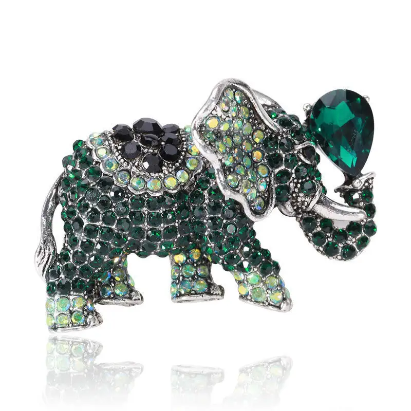Hot Selling Exquisite Auspicious Elephant Brooch for Men and Women's Clothing Accessories