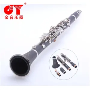 เครื่องดนตรีลมไม้แบบมืออาชีพ Grenadilla ตัวไม้ Bb Clarinet 18 คีย์ OEM