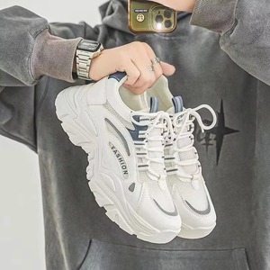 Calzado Deportivo Informal de Verano con Rayas, Entresuela de EVA, Aumenta la Altura, Transpirable, Ligero, con Cordones, Cómodo para Correr - Product Image 1
