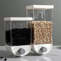 Boîte de rangement rotative pour aliments secs transparents pour la cuisine, distributeur de céréales, distributeur de nourriture moderne carré