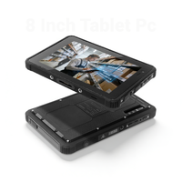 Tablette PC industrielle robuste H81 4G étanche avec processeur MTK Octa Core, écran 8 pouces, Android 15, 8+256 Go, batterie 12000 mAh et lecteurs de codes-barres
