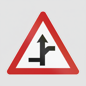 High Reflective Staggered Junction Ahead Traffic Warning Sign T-22d-Y-SNPU-40-15M 1.5mm Galvanized Steel Ileritraffic - Product Image 2