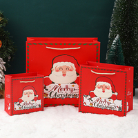 Sac cadeau de fruits de Noël avec feuille d'or gaufrage stratification mate sac de dossiers élégant avec tampon pour bonbons et chaussettes