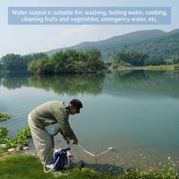 Purificateur d'eau potable compact et portable, filtre à pression manuelle pour le camping et la survie