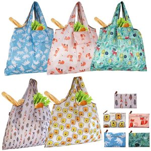 Bolsos de Mano Plegables Reutilizables Personalizados, Impermeables, de Gran Capacidad para <span class=keywords><strong>Mujer</strong></span>, Bolsas de Compras Portátiles de Poliéster, Bolsa de Compras Plegable - Product Image 2