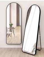 Espejo de Pared de Aluminio Dorado y Negro, Grande, Personalizado, con Marco Decorativo en Forma de Arco, de Lujo, para Dormitorio, Sala de Estar o Vestidor