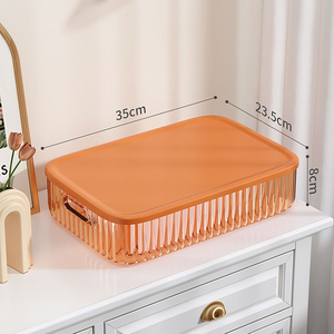 Acrylic Transparent Desktop Storage Box Acrylic Snacks Cosmetics Kitchen Sundries Storage Basket Storage Supplies
