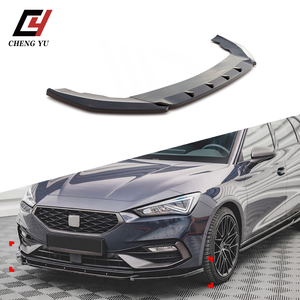 Splitter Paraurti Anteriore in ABS Nero Lucido e Effetto Carbonio per <span class=keywords><strong>Seat</strong></span> <span class=keywords><strong>Leon</strong></span> FR Mk4 2020+, Kit Carrozzeria Esterna, Accessorio Aerodinamico - Product Image 4