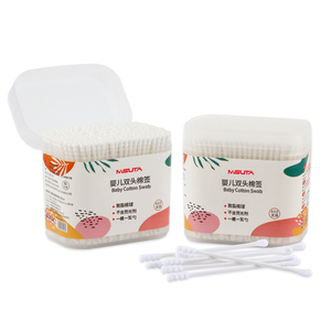 Misuta sản phẩm em bé đôi đầu tai sạch bông Swabs thấm nước giấy dính bông trang điểm Bông Swabs 400pcs 200pcs - Product Image 1