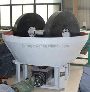 Шаровая Золотая двойная валковая круглая каменная глиняная мельница для мокрой сковороды Золотая фрезерная машина цена на продажу - Product Image 2