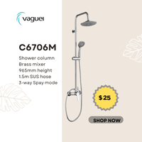 Vaguel Ensemble de douche pour bain de pluie à bas prix Ensemble de douche pour salle de bain à effet pluie Ensemble de douche pour salle de bain Combo
