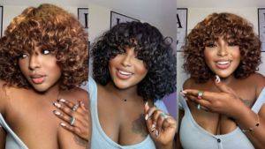 Promotion Price SDD 12inches Luxury Curl Machine Made <b>Fringe</b> Bob Wigs Available in 15 Colors - Product Image 4